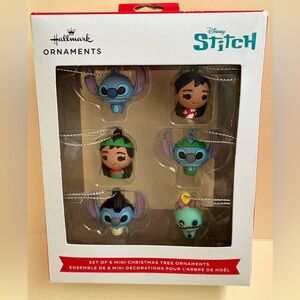 Hallmark Disney Stitch Mini Tree Ornament Set - New